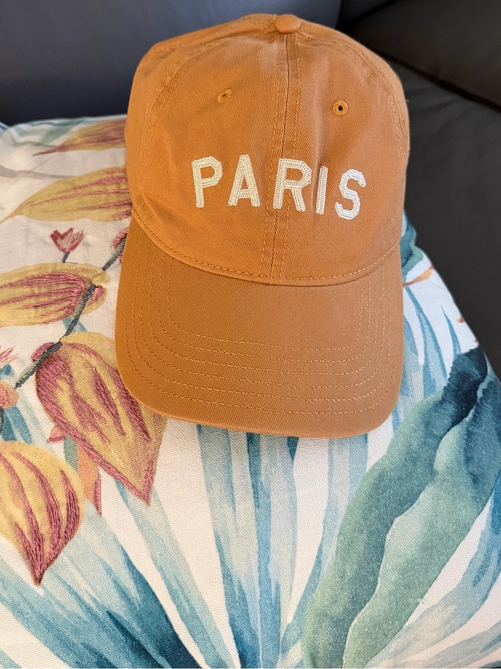 MAD Engine 'PARIS' Baseball Cap — Rust Orange with White Embroidery